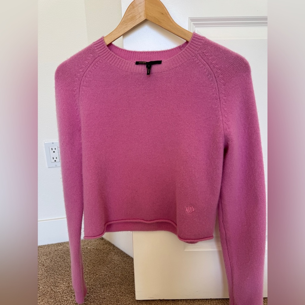 Maje Pink Knit Sweater
